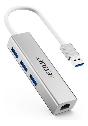 Hub Usb 3.0 + Adaptador Ethernet Rj45 10/100/1000 Gigabit