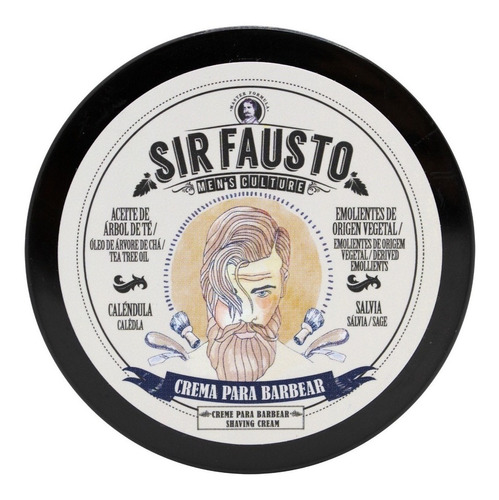 Sir Fausto Crema Para Barbear Afeitar Suave Barberia 50ml