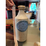 Porron Botella Ceramica Cerveza Antiguo Doble Etiqueta