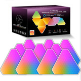 Panel Luces Triangulares Wifi Rgb 10 Und Tuya Gamer Alexa