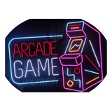 Cartel Arcade Game En Neón Led - Retro - Luminoso - Vintage