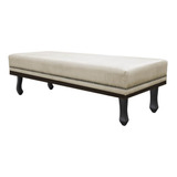 Calçadeira Queen Orlando P02 160 Cm Para Cama Box Linho