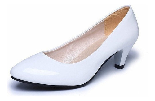 Zapatos De Cuero Profesional Ol Zapatos De Mujer Blanco