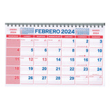 Calendario Organizador Mensual 2024 Espiral De 35 X 22 Cm