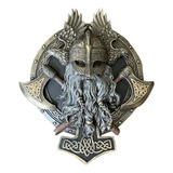 Placa Decorativa Para Pared Con Doble Hacha Vikinga Berserke