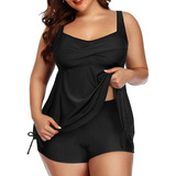 Traje De Baño Tankini De Dos Piezas For Mujer Talla Grande