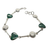 Pulsera Plata Nacional 950 Piedras Crisocola 