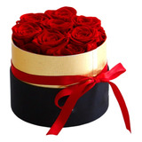 Regalo De San Valentín: Flor Eterna: Rosa Y Caja De Regalo P