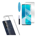 Kit Cristal Uv Y Case Forro Para Celular Oneplus 9 Pro