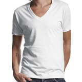 Blusa Masculina Decote V 100% Algodão - Kit 6 Peças