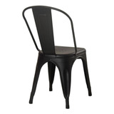 Silla Tolix Iron Industrial Steel Loft Metal Gourmet Colors, Color Del Marco De La Silla: Negro