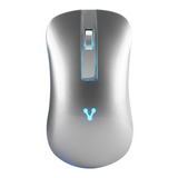 Mouse Inalámbrico Slim Vorago  Mo-305 Pateado Rgb Color Plateado