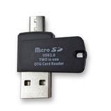 Lector Usb 2.0 Micro Sd M2 Otg Micro Usb V8 Cable Supli Led