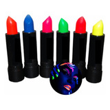 Kit 3 Batom Batons Neon Brilha Maquiagem Fluorescente Brilha