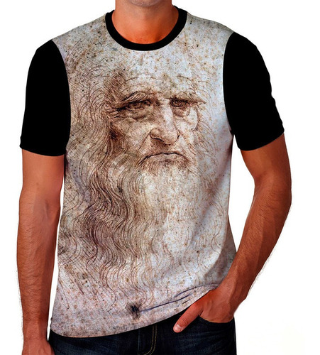 Camiseta Camisa Leonardo Da Vinci Pintor Sucesso Em Alta K07