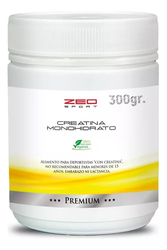 Creatina Monohidrato 300 G Zeo Linea Premium Resistencia Sabor Sin Sabor