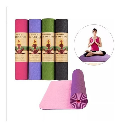  Mat Yoga Manta Pack X2  Colchoneta Deporte Ejercicio