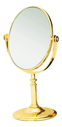 Espelho De Mesa Oval Dupla Face Aumento 5x P/ Maquiagem 