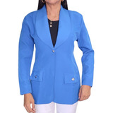 Blazer De Mujer Americana Elegante Con Detalles Dorados Moda