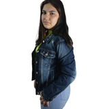 Chaqueta Mezclilla Elasticada Jeans Moda Mujer Talla Normal