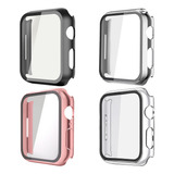 Funda Y Cristal Templado Para Apple Watch Se 6 5 4 3, 4pzs