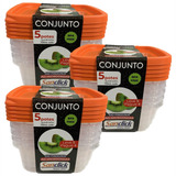 Jogo 15 Potes Plastico 700ml Cozinha Frutas Marmita Congelar