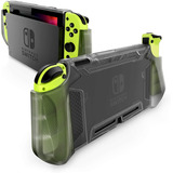 Funda Para Nintendo Switch Y Control Joy-con Negra Trasnluci