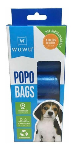 Bolsas Para Caca Perros Oxibiodegradables Wuwu 80 Und