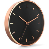 Driini Moderno Reloj De Pared Analógico De Oro Rosa 