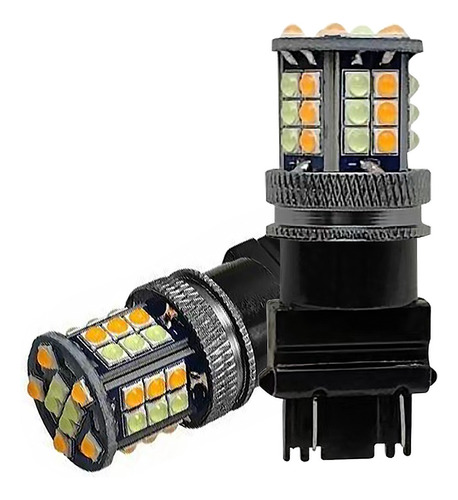 2 Focos Led T25 3157 Cuarto Stop Dual Color Direccional