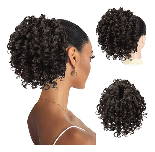 Peacoco Colas De Caballo Rizadas Afro Con Cordn Para Mujeres