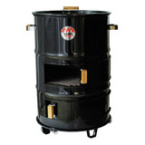 Barril Asador/ahumador/bbq  Grande En Hierro Con Accesorios