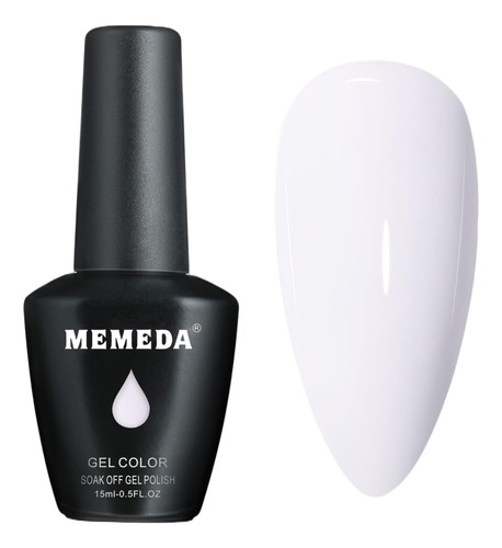 Esmalte De Uñas De Gel Con Luz Led Color Blanco Memeda 14ml