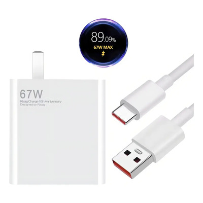 Turbo Cargador 67w Para Xiaomi Super Cargador Rápida Con Cable Tipo C Para Xiaomi\u002Fredmi\u002Fpoco\u002Fblackshark 6a 67w\u002F45w\u002F33w\u002F20w\u002F15w Origi-nal de Orilwoya | MercadoLibre