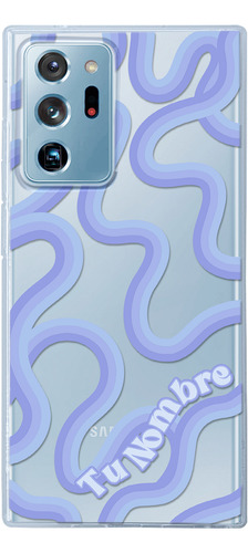 Funda Para Galaxy Para Mujer Curvas Líneas Con Tu Nombre