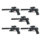 10 Pistolas De Hidrogel Modelo Glock Retráctil- Manual Laser