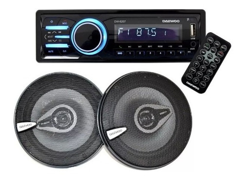 Paq. Autoesteréo Daewoo Dw-65usb Bocinas Y Estereo, Ca...