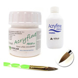 Acrilico Acryfine 30 Gs Polimeros + Monomero + Pincel Envgra