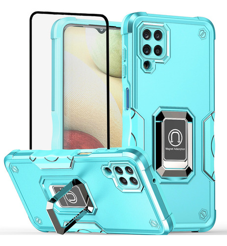 Funda Magnético Anillo Con Uso Rudo Para Samsung +mica