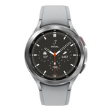 Reloj Samsung Galaxy Watch 4 Classic 46mm Super Amoled Gps Color De La Caja Blanco Color De La Malla Plateado Color Del Bisel Plateado