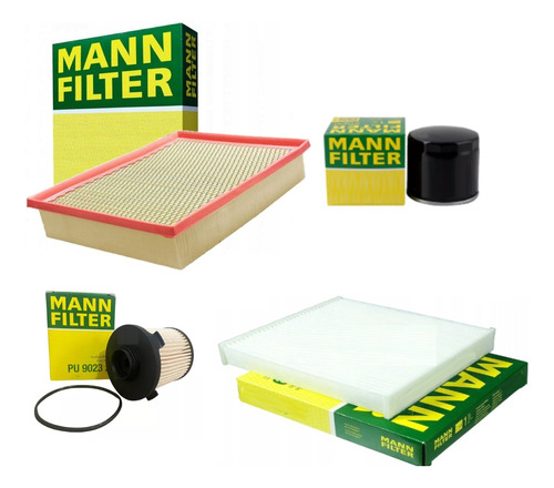 Kit Filtros Toyota Hilux 2.4 Tdi 2016 / 2020 Mann