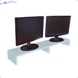 Suporte Para Monitor E Telas Escritório Mdf Branco 90x20x10