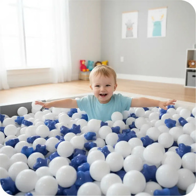 Pelotas Para Alberca Con Estrellas 50 Pzs. Azules | MercadoLibre