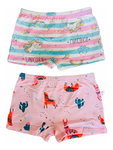 Calzones Unicornio Y Llama Talla De 6 A 8 Años.