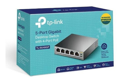 Switch 4p Poe 5p Lan 1gbps Tp-link Tl-sg1005p