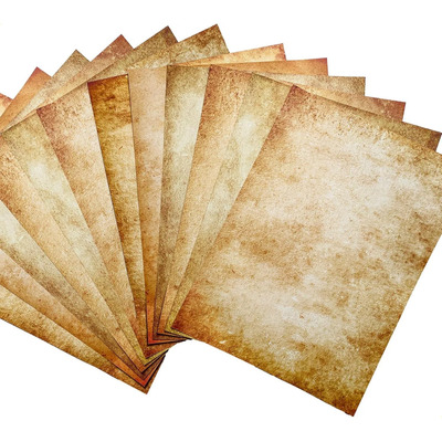 48 Hojas De Papel Pergamino Envejecido A4 Vintage, Envejecid