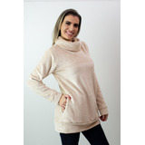 Blusa Feminina De Frio Longa Veste Legging Gola Alta Térmica