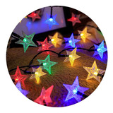 Luces Estrella Solar 6mtr Decorativa Navideña Guirnalda Cd07