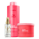 Kit Brilliance Sh 1000ml + Masc 500ml + Óleo Light 100ml