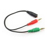 Cable Adaptador Convertidor Plug 3.5 Audio Y Microfono 1 A 2